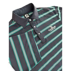 FootJoy Golf Polo Shirt Feather Sound Striped Athletic‎ Fit Golfing